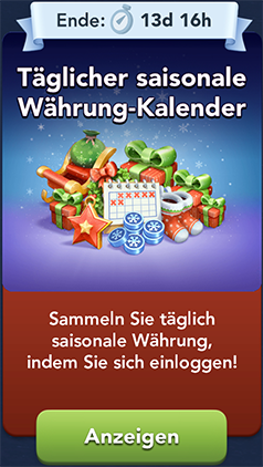 Täglicher saisonale Währung Kalender Start