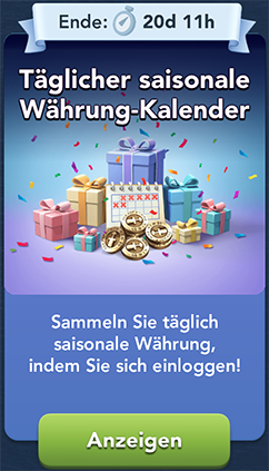 Täglicher saisonale Kalender Start