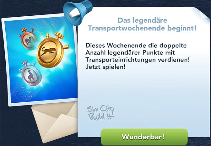 Das legendäre Tranzportwchnenende Info