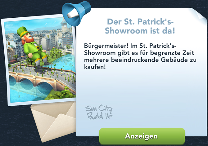 Der St.Patricks Showroom Info