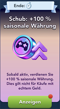 Schub+100 prozent saisonale Währung Start