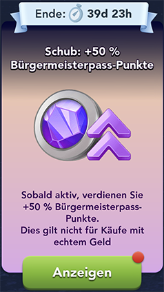 Schub+50 Prozent Start
