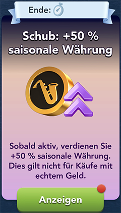 Schub+50 saisonale Währung Start