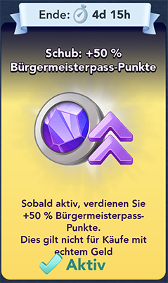 Schub 50 Bürgermeisterpass Punkte Start