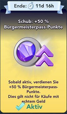 Schub 50 Bürgermeisterpass Punkte Start