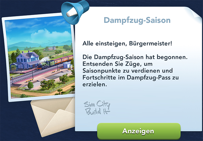 Dampfzug Saison Info