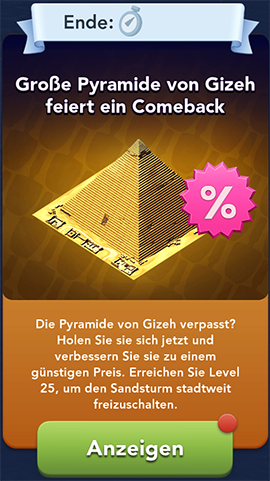 Große Pyramide Start