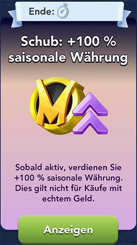 Schub+100 saisonale Währung Start